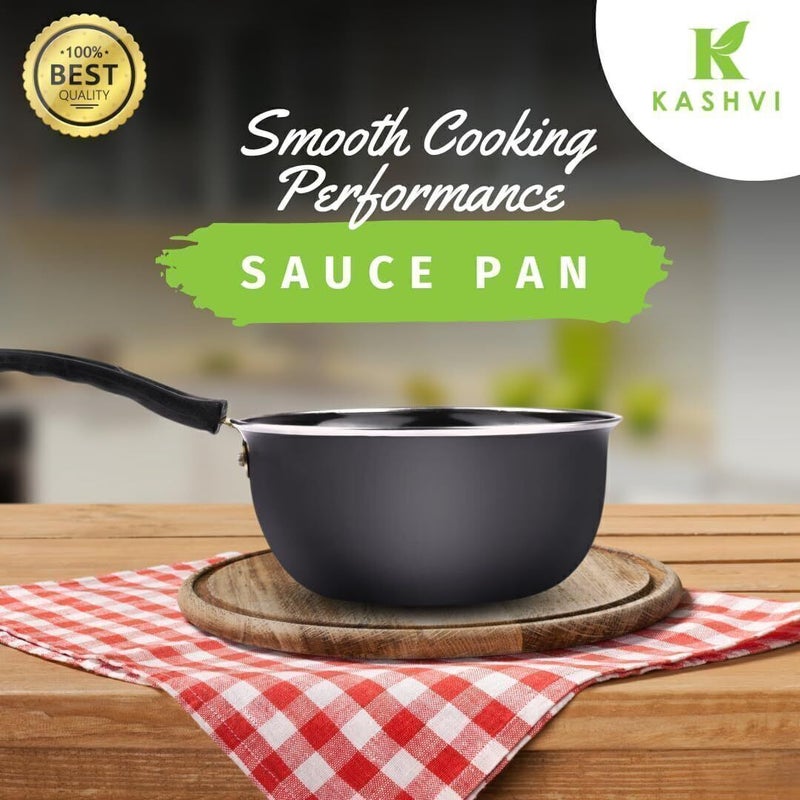 Kashvi Non-Stick Black Sauce Pan for Induction and Gas - Image 4